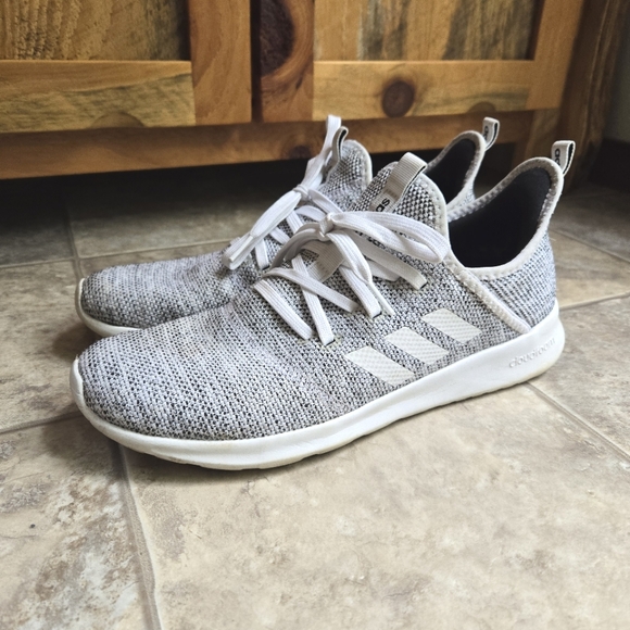 adidas Shoes - Adidas Cloudfoam Sneakers Women's Size 10 Gray and White